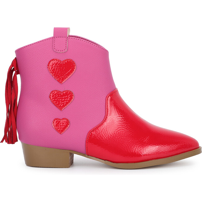 Miss Dallas Heart Cowboy Boot, Pink & Red