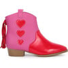 Miss Dallas Heart Cowboy Boot, Pink & Red - Boots - 1 - thumbnail