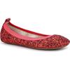 Miss Samara Ballet Flat, Ruby Red Chunky Glitter - Slip Ons - 2