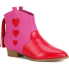 Miss Dallas Heart Cowboy Boot, Pink & Red - Boots - 2 - thumbnail
