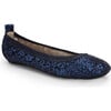 Miss Samara Ballet Flat, Navy Chunky Glitter - Slip Ons - 2