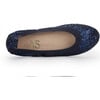 Miss Samara Ballet Flat, Navy Chunky Glitter - Slip Ons - 3