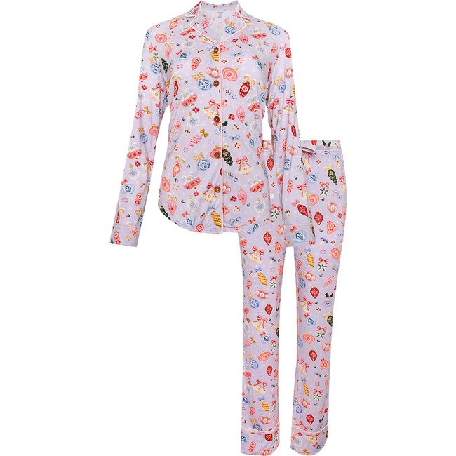 Women's Long Sleeve & Relaxed Long Pajama Pants, Holly