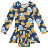 Long Sleeve Basic Twirl Skirt Bodysuit, Milk & Cookies - Skirts - 1 - thumbnail