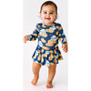 Long Sleeve Basic Twirl Skirt Bodysuit, Milk & Cookies - Skirts - 2
