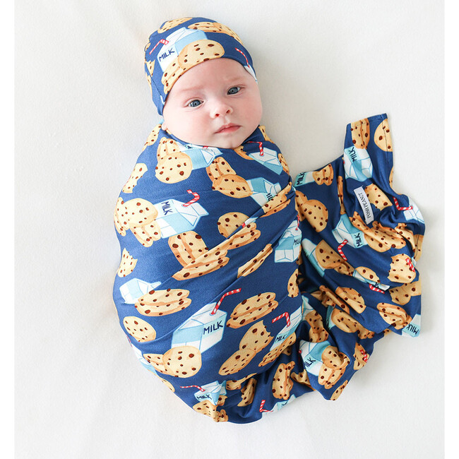 Infant Swaddle & Beanie Set, Milk & Cookies - Mixed Apparel Set - 3