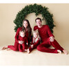 Men's Long Sleeve Pajama, Maroon Waffle - Pajamas - 4