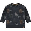 Vikings Printed Pullover, Navy - Sweaters - 1 - thumbnail