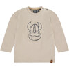 Viking Hat Printed Long Sleeve Shirt, Cream - Shirts - 1 - thumbnail