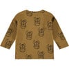 Viking Printed Long Sleeve Shirt, Honey - Shirts - 2