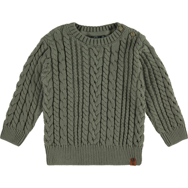 Knit Pullover, Moss Green - Sweatshirts - 1