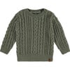 Knit Pullover, Moss Green - Sweatshirts - 1 - thumbnail