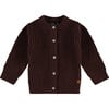 Knit Cardigan, Brown - Cardigans - 1 - thumbnail