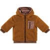 Zip Up Puffer Jacket, Chestnut - Jackets - 3