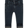 Denim Jeans, Dark Blue - Jeans - 1 - thumbnail