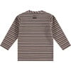 Long Sleeve Striped Pocket Shirt, Taupe - Shirts - 2