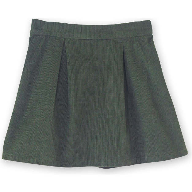 Brooklyn Skirt,  Pine Green Corduroy - Skirts - 1