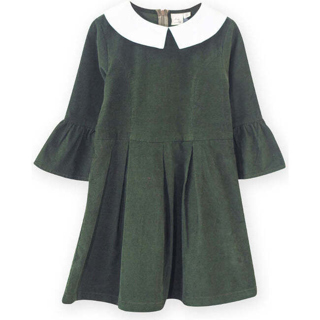 Meri Dress,  Pine Green Corduroy