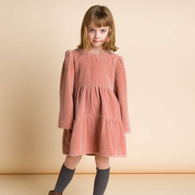 Holly Dress,  Blush Velvet - Dresses - 3