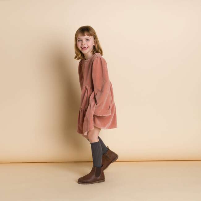 Holly Dress,  Blush Velvet - Dresses - 4