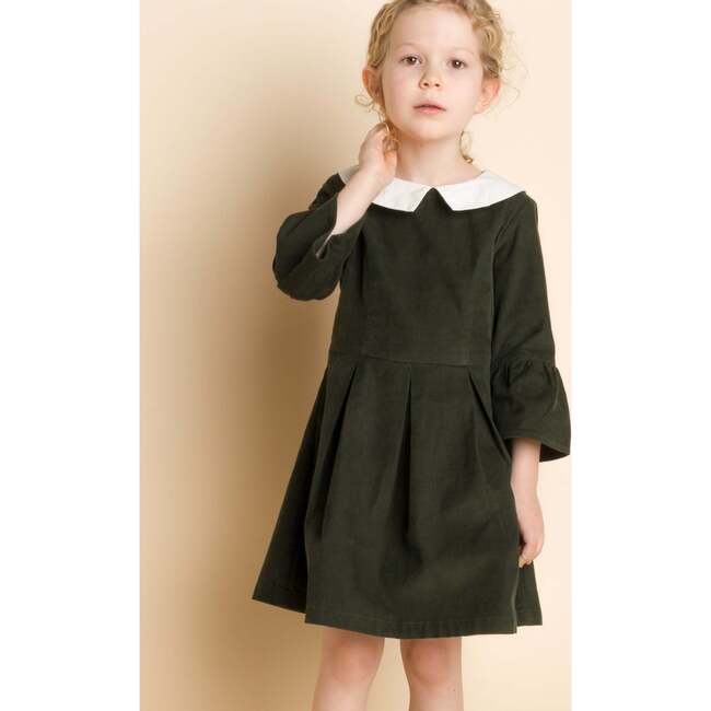 Meri Dress,  Pine Green Corduroy - Dresses - 5