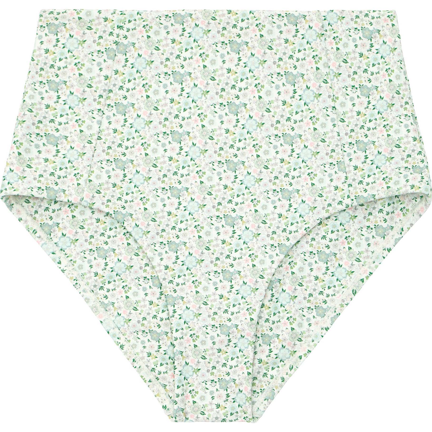 Women's Sea Marsh Floral High Waisted Bikini Bottom, Green - Two Pieces - 1