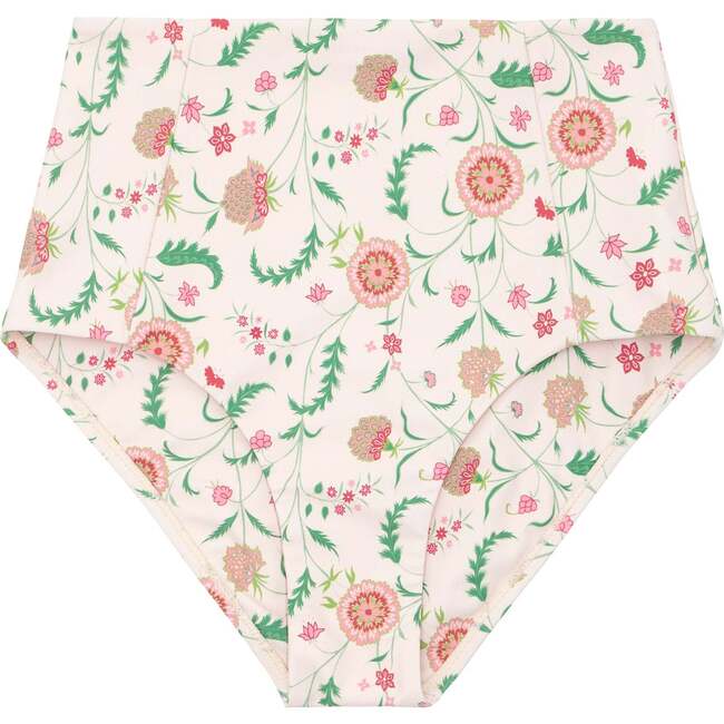 Women's Cloister Botanical High Waisted Bikini Bottom, Cream