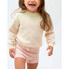 Knit Sweater, Cream/Pink Stripes - Sweaters - 4 - thumbnail