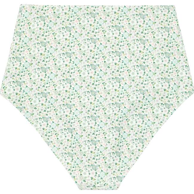 Women's Sea Marsh Floral High Waisted Bikini Bottom, Green - Two Pieces - 3