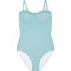 Women's Ruffle One Piece, Sea Blue - One Pieces - 1 - thumbnail