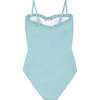 Women's Ruffle One Piece, Sea Blue - One Pieces - 3