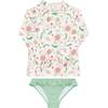 Cloister Botanical Rashguard Set, Green - Two Pieces - 1 - thumbnail