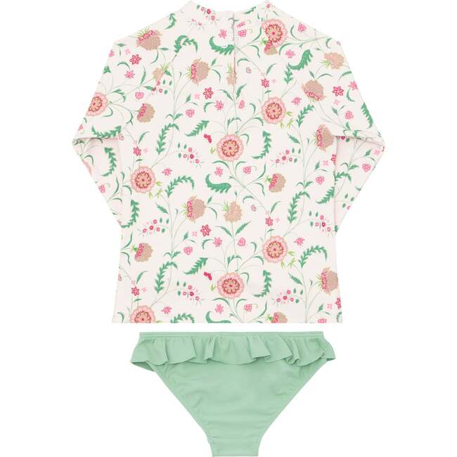 Cloister Botanical Rashguard Set, Green - Two Pieces - 3