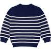 Knit Sweater, Navy/Cream Stripes - Sweaters - 4