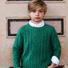 Fishers Cable Cashmere Sweater, Cadium Green - Sweaters - 2