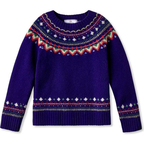 Riley Fairisle Lambswool Pullover, Bright Navy - Classic Prep Sweaters ...