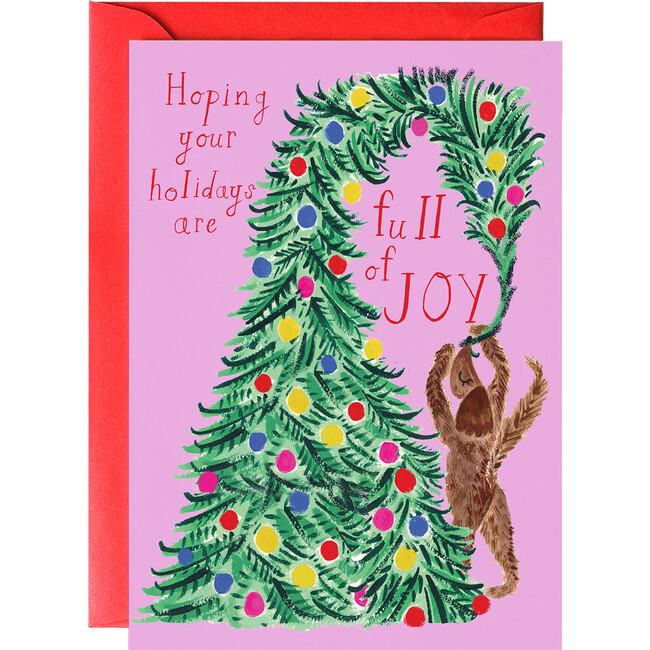 Naughty Puppy Holiday Greeting Card