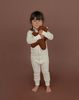 Noble Organic Waffle One-Piece Sleeper, Oat Milk - Onesies - 4