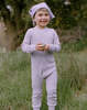 Noble Organic Waffle One-Piece Sleeper, Lavender - Onesies - 5