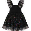 Mini Polka Dot Tulle Dress, Black - Dresses - 1 - thumbnail