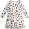 Glitter Sticker Tulle Dress, White - Dresses - 1 - thumbnail