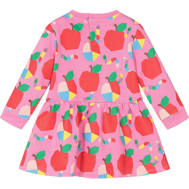 Apple Print Jersey Dress, Pink - Dresses - 2