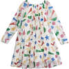 Glitter Sticker Tulle Dress, White - Dresses - 2