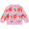 Apple Print Sweatshirt, Pink - Sweatshirts - 2