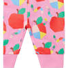 Apple Print Joggers, Pink - Sweatpants - 2