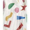 Glitter Sticker Tulle Dress, White - Dresses - 3