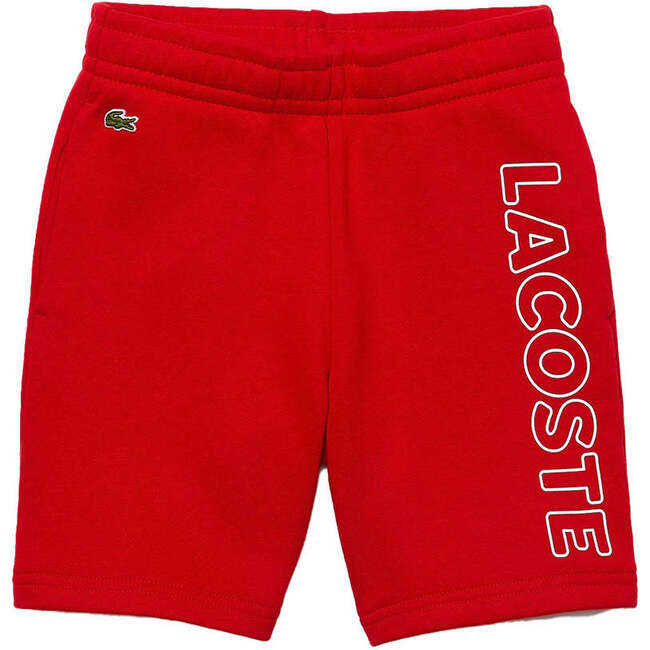 Monogram Side Logo Shorts, Red - Shorts - 1