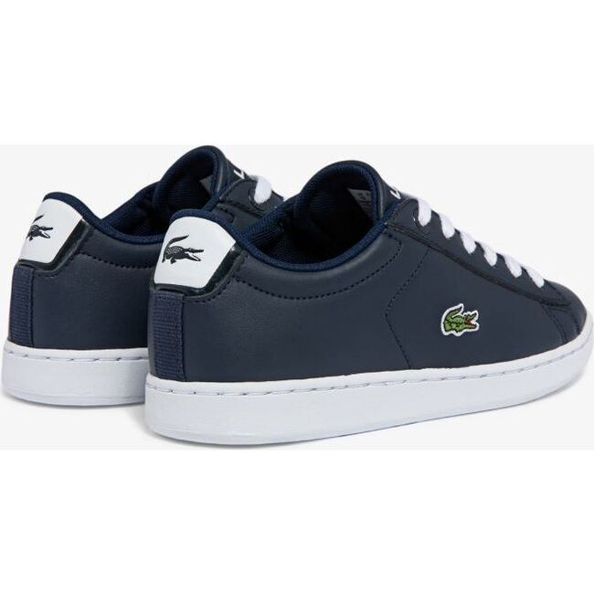 Logo Leather Trainers, Navy