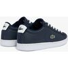 Logo Leather Trainers, Navy - Sneakers - 2