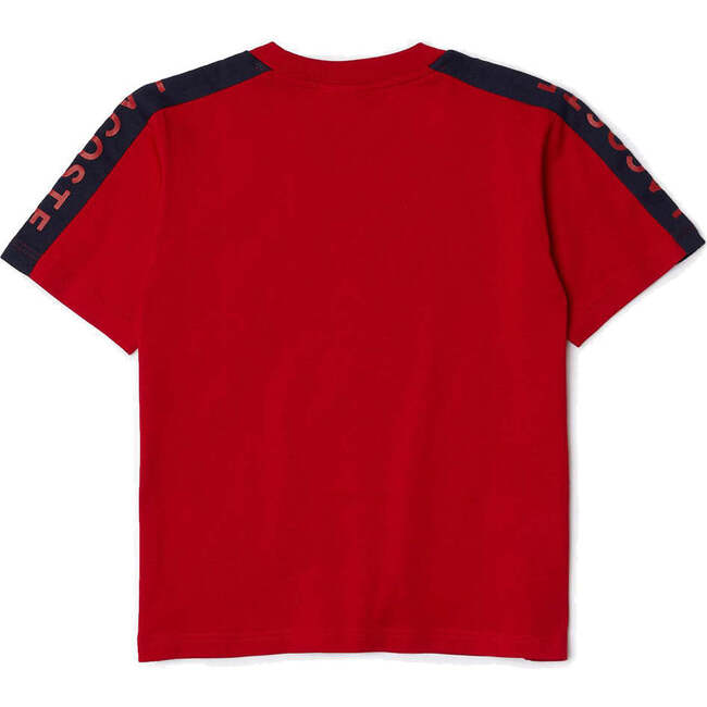 Monogram Logo Trim T-Shirt, Red